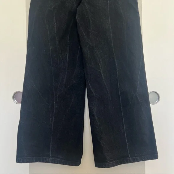 Sézane Le Crop Jeans – High Waisted Wide Leg – Black – Size EU 34 (US 2/XS) - Picture 8 of 13